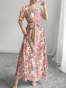 Modelyn Váy thường ngày in hoa phong cách Bohemian cổ điển dành cho nữ - Nhiều màu - Xem 3