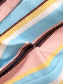 Swim Mod 花瓣拼接钢圈可拆卸肩带柔软印花性感两件式泳衣 - 彩色 - 查看 8