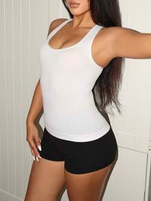 Lowkey Lull 3pcs Seamless Women's Camisole Tops, High Elasticity, Soft, Non-Restrictive, Suitable For Home, Commute, And Everyday Wear - Multicolor - View 5