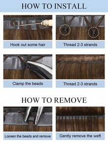 10Pcs Double Inject Hole Weft Hair Extension, Twin Tab, Natural Pull Through Micro Hair, Natural Look Hairpiece For Salon Natural High Quality Real Remy Human Hair - Multicolor - View 8