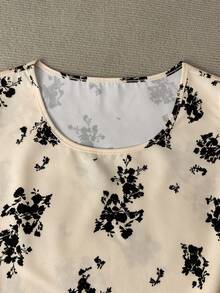 GlowEve Top de tirantes con cuello redondo y estampado floral todo sobre para vacaciones - Albaricoque - Ver 4