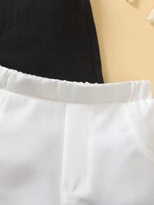 SHEIN 3pcs Baby Boy Casual Solid Color Shorts Set, Summer - Multicolor - View 3