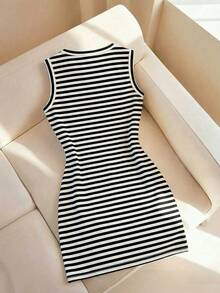 Resyla 黑白条纹休闲基础款吊带裙 - 彩色 - 查看 2