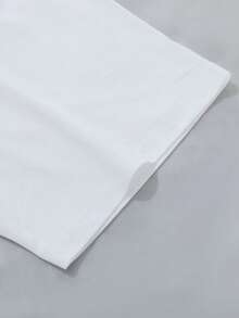 SUMWON 宽松版型旅行印花西班牙瓦伦西亚佩尼斯科拉小镇日落棕榈树短袖圆领T恤 夏季度假休闲图案T恤 - 白色 - 查看 7