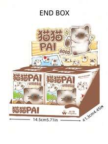 POKOJA LAND POKOJA LAND 1/4PCS Cat Crystal PAI Mood Blind Box Cartoon Cute Desk Resin Craft Ornament Collectible Art Piece For Festival Gift Idea - Multicolor - View 9