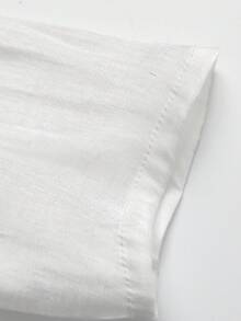 Franclia Chic Ladies White Sheer Long Sleeve Shirt Collar Blouse Button Front Regular Length For Sophisticated Look - White - View 6