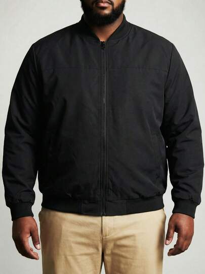 ResortEase 夏季大码男士休闲轻便纯色夹克