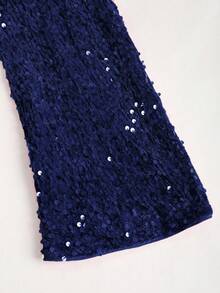 Sweetra Sequin Backless Mini Dress, Valentine's Day Outfits - Navy Blue - View 4