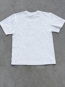 Manfinity Dauomo Men's Round Neck Letter Print Casual Versatile Daily Wear Short Sleeve T-Shirt - White - View 2