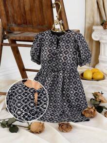 SHEIN LUNE Plus Size Summer Casual Hollow Out Embroidery Knot Collar Puff Sleeve Dress With Pockets,Intricately Embroidered Dress, Babydoll Style Dress, With A Front Tie-Up Design, Round Neck, Lantern Sleeves.Floral Dress,Elegant And Fashionable For Commuting,Women Boho/Bohemian Dress,Suitable For Daily Wear, Commute Minimalist Office Old Money Dress,Everyday Wear,Holiday Elegant Outfits,A-Line Dress,Summer Outfits For Women ,Floral Three-Dimensional Texture Fabric, Functional Pockets, Waist-Slimming Mini Dress,Casual Dresses For Women,Elegant Dresses,Party Dress,Elegant Party Dresses,Wedding Guest Dress For Women,Carnival Costume,Summer Dresses Pattern Dress Short Sleeve Summer Dress Curve Casual Dress Curve Summer Dress Bump Friendly Dress Short Sleeve Dress Curve Dress Pocket Dress Women Plus Dress Plus Casual Dress Embroidery Dress Women's Dress Plus Size Dress Plus Size Casual Dress Women's Dresses - Multicolor - View 1