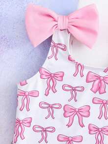 Emery Rose Kids Emery Rose Kids 女童纯色针织连体泳衣 - 白色 - 查看 7