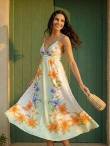 CAJUNI Váy dài nữ - Màu be - Xem 6