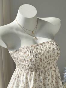 Elamini 女士碎花抹胸上衣 - 彩色 - 查看 5