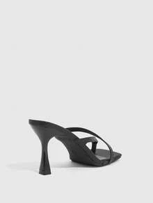 CUCCOO SZL Women Shoes Fashion Women Square Toe Stiletto Black Cross Strap Sandals Sexy Party Banquet Date Nightclub Wear Women High Heel Sandals - Black - View 3