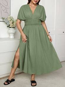 SHEIN LUNE Đầm midi cổ chữ V dệt họa tiết cỡ lớn, đầm màu xanh lá cây nhạt, đầm hè màu xanh lá cây cho nữ, đầm xanh lá cây đi nghỉ mát, đầm màu ô liu, đầm dài đến mắt cá chân cho nữ, đầm đi nghỉ mát cho nữ, đầm hè cho nữ, đầm thường ngày cho nữ, đầm nữ thanh lịch, đầm cổ điển cho nữ, trang phục trang trọng, trang phục hè cho nữ, bộ trang phục đi nghỉ mát cho nữ, đầm nghỉ mát cho nữ, đầm dài thường ngày cho nữ, đầm maxi thường ngày, đầm hè cho nữ, trang phục hè cho nữ. - màu xanh lá - Xem 7