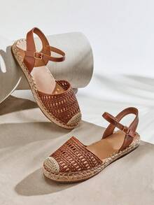 Solezae Women's Fashion Casual Comfy Round Toe Espadrilles - Maroon - View 5