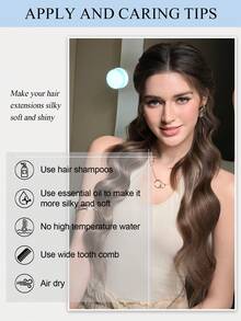 10Pcs Double Inject Hole Weft Hair Extension, Platinum Blonde Color Twin Tab, Natural Pull Through Micro Hair, Natural Look Hairpiece For Salon Natural High Quality Real Remy Human Hair - Multicolor - View 14