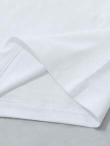 SUMWON 宽松版型旅行印花西班牙瓦伦西亚佩尼斯科拉小镇日落棕榈树短袖圆领T恤 夏季度假休闲图案T恤 - 白色 - 查看 4