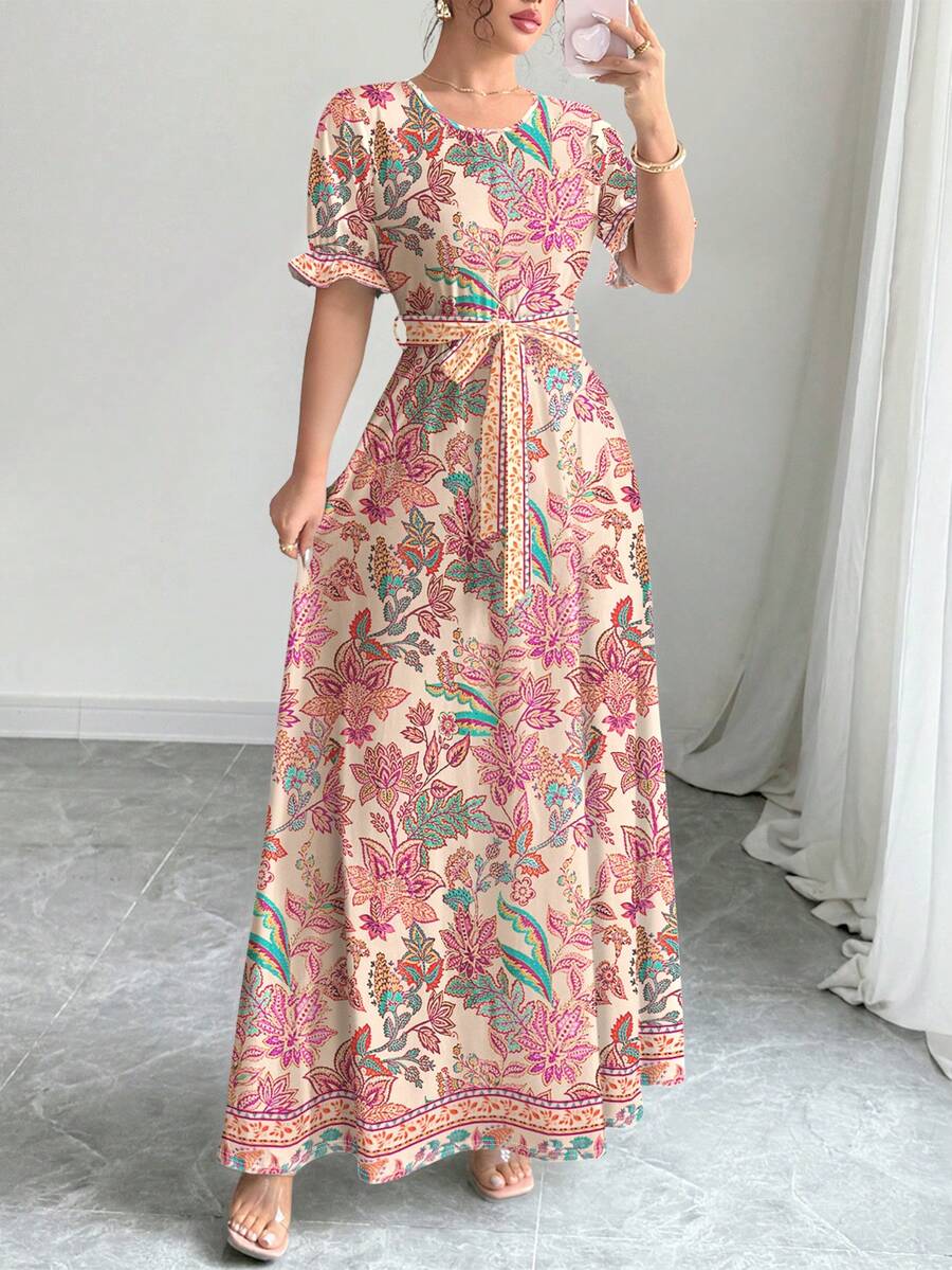 Modelyn Váy thường ngày in hoa phong cách Bohemian cổ điển dành cho nữ - Nhiều màu - Xem 1