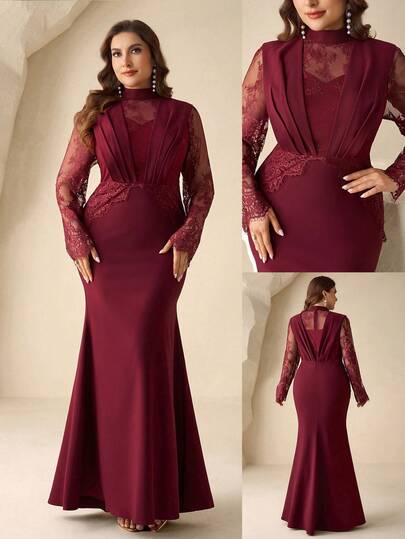 Coutiva Vestido de noche de alta gama, vestido de fiesta, elegante vestido de madre de la novia