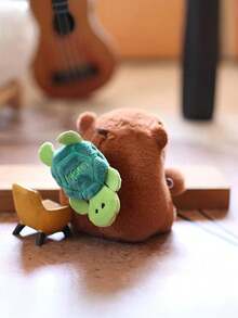 POKOJA LAND POKOJA LAND 5.91英寸水豚毛绒钥匙扣，带背包的水豚玩具，可爱毛绒钥匙扣，可爱柔软玩具，儿童生日礼物，成人情人节礼物 - 彩色 - 查看 7