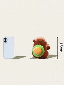 POKOJA LAND POKOJA LAND 5.91英寸水豚毛绒钥匙扣，带背包的水豚玩具，可爱毛绒钥匙扣，可爱柔软玩具，儿童生日礼物，成人情人节礼物 - 彩色 - 查看 2