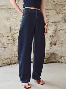 MOTF PREMIUM Quần jean nữ denim dáng ôm, thời trang đường phố sành điệu. - Rửa trung bình - Xem 9