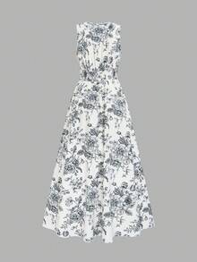 GlowEve 女士优雅印花无袖连衣裙，夏季 - 彩色 - 查看 2