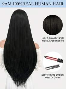 10Pcs Double Inject Hole Weft Hair Extension, Twin Tab, Natural Pull Through Micro Hair, Natural Look Hairpiece For Salon Natural High Quality Real Remy Human Hair - Multicolor - View 12