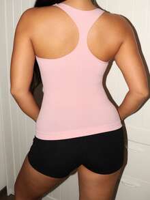 Lowkey Lull 3pcs Seamless Women's Camisole Tops, High Elasticity, Soft, Non-Restrictive, Suitable For Home, Commute, And Everyday Wear - Multicolor - View 2