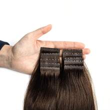 10片双孔注塑发片，双扣设计，自然拉丝式微型发，沙龙级自然外观假发，高品质真人发丝 - 彩色 - 查看 24