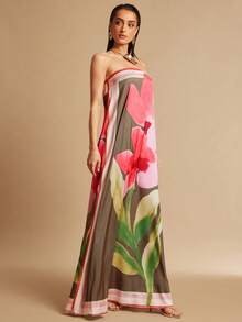 Silquee 女士碎花连衣裙，适合夏季度假 - 彩色 - 查看 5