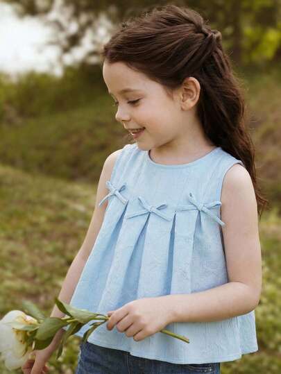 SHEIN Camiseta de tirantes de unicolor informal para niña