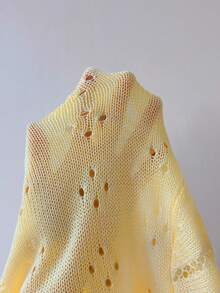 GlowEve Women's Casual Crew Neck Single-Breasted Long Sleeve Hollow-Out Knit Cardigan, Spring/Summer - Multicolor - View 7