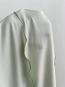 Elamini Y2K风格镂空领系带双层喇叭迷你连衣裙（女款） - 薄荷綠 - 查看 7