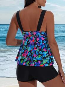 Swim Lushoire Women's Casual Christmas Beach Party Printed Bikini 2 Pieces Swimwear Set - Multicolor - View 4