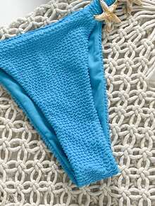 Swim SXY Set bikini con ferretto, spalline larghe e decorazione a stella marina - Blu - Visualizzare 7