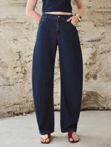 MOTF PREMIUM Quần jean nữ denim dáng ôm, thời trang đường phố sành điệu. - Rửa trung bình - Xem 7