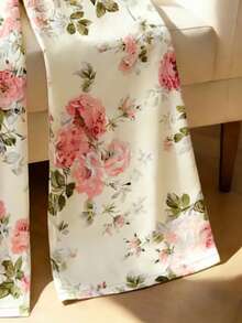 Franclia 女士碎花连体裤，阔腿设计，收腰，优雅时尚 - 杏色 - 查看 5