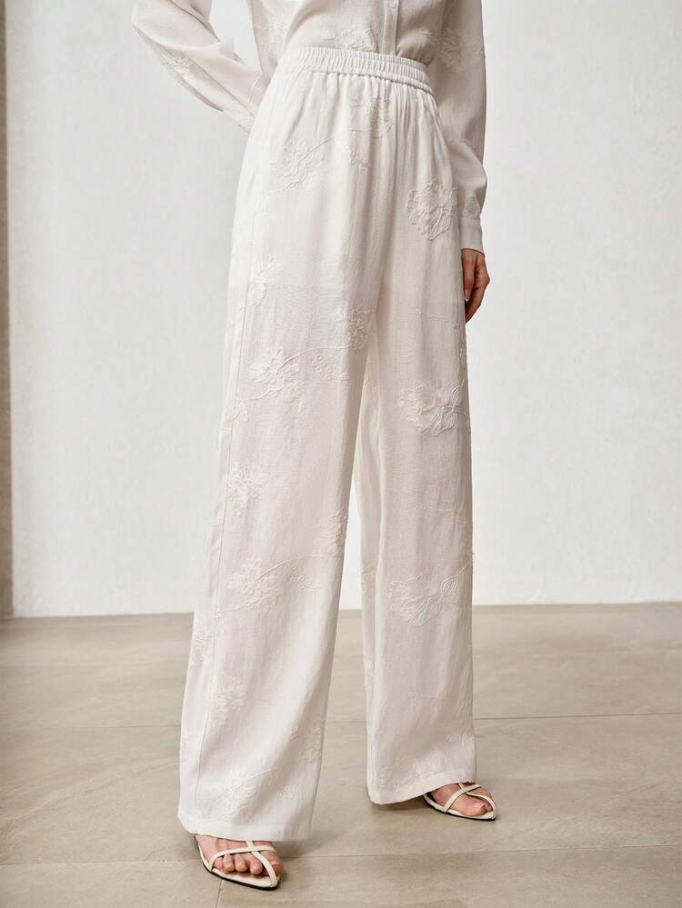 WOMEN'S EMBROIDERED ELEGANT TROUSERS, CUSTOM-MADE