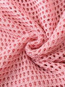 Nevyona 新款性感波西米亚海滩度假风露背系带深V领串珠层叠荷叶边下摆复古浪漫比基尼沙滩派对连衣裙，甜美慵懒风，女士必备 - 粉色 - 查看 10