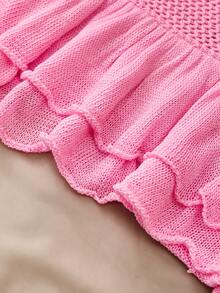 Trelyra New Summer European And American Sexy Slim V-Neck Starfish Print Blouse And Skirt Two Pieces Set, Bohemian Romantic Vacation Loose Casual Outfit - Hot Pink - View 4