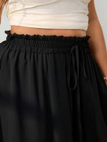 Solflare Quần ống rộng dáng suông bằng vải chiffon, kiểu dáng mới mùa Xuân/Hè, phù hợp cho mặc hàng ngày, dự tiệc, lễ hội âm nhạc, đi làm, đám cưới, tựu trường, lễ tốt nghiệp, kỳ nghỉ, thời trang đường phố, mặc ở nhà, mua sắm, dạo phố, nhiều dịp khác nhau, có thể mặc ngoài hoặc mặc nhiều lớp, eo chun, cỡ lớn, chất liệu chiffon mềm mại và thoải mái, màu đen, cỡ lớn. - màu đen - Xem 8