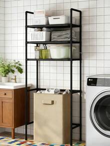 1PC 2-3 Layer Bathroom Washing Machine Storage Shelf, Multi-Layer Multi-Functional Towel Bathroom Daily Necessities Organizer Rack - Multicolor - View 3