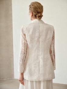 MOTF PREMIUM WOMEN'S DOUBLE BREASTED ELEGANT OFFICE WEAR THIN BLAZER - White - View 3