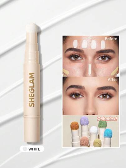 SHEGLAM Complexion Boost Color Correcting Concealer-White Brand Beauty Makeup Face Paint Cosmetic For Women Girls Perfect For Winter Spring Ideal For Y2K Fancy Fashion Suitable For Birthday Valentine'S Day Gift Rave Party Ready Best Color