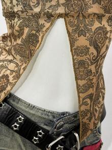 Jeanoix Women's Sexy Bombshell Graphic Print Tie-Up Design Camisole - Multicolor - View 4