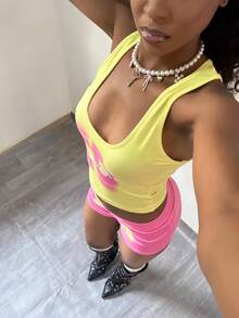 StreetHx Women's Casual 2 Pieces Set With Numeric Print - Multicolor - View 5