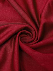 Đầm nữ thời trang cổ khoét sâu, hở vai, không tay, thiết kế dây kim loại, thích hợp cho hẹn hò, tiệc tùng, ăn tối, mùa xuân/hè. - Màu Đỏ Sâu - Xem 7