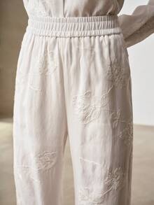 MOTF PREMIUM WOMEN'S EMBROIDERED ELEGANT TROUSERS, CUSTOM-MADE - White - View 2